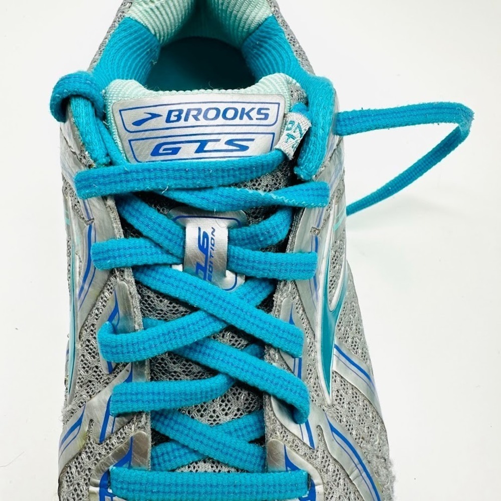 Brooks GTS Running Shoes Women US 6.5 Gray Blue Athletic Sneakers Comfort - Picture 12 of 15